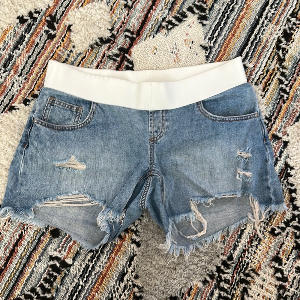 Ripe Maternity Destroyed Shorts